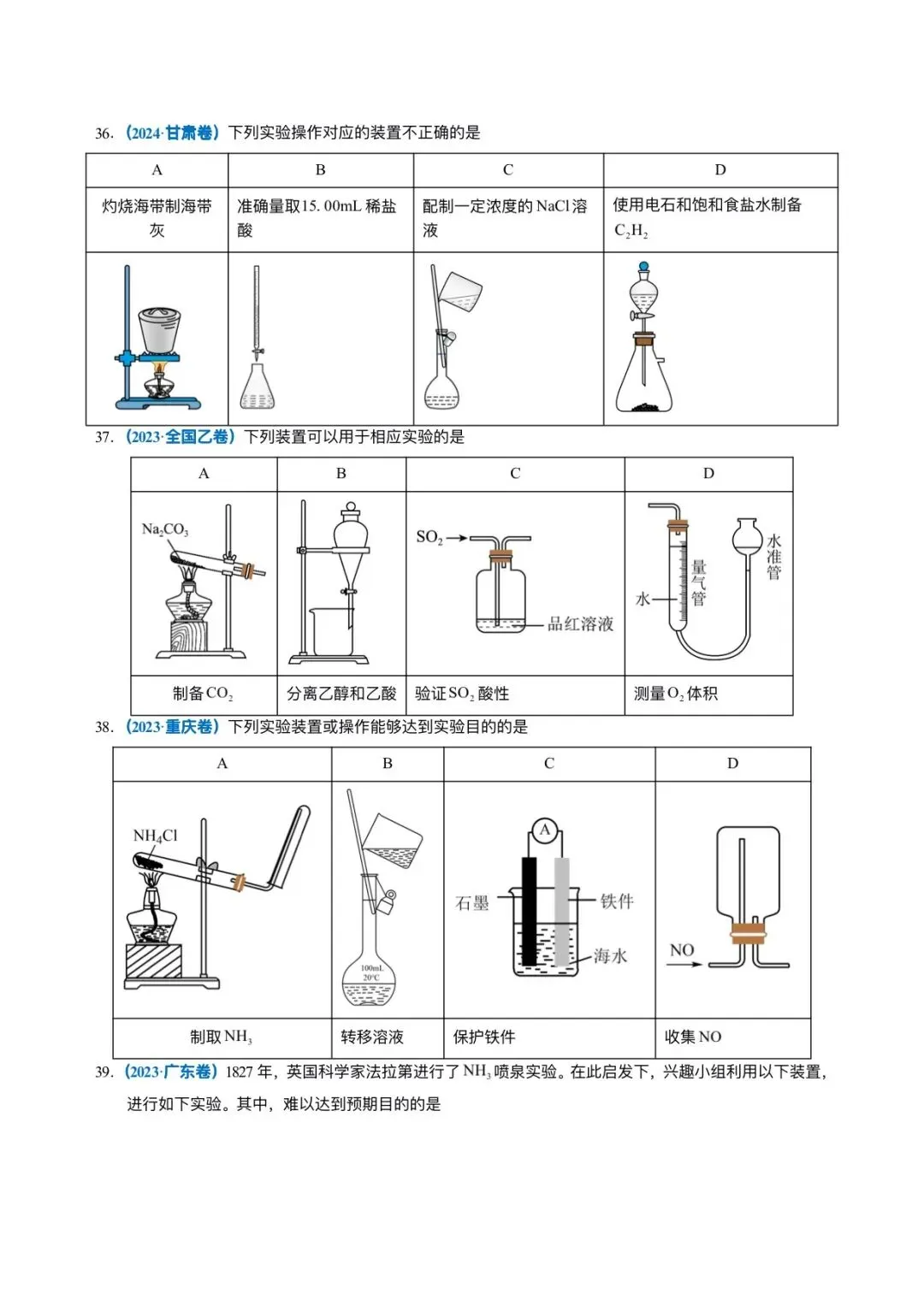 2021-2025 高考真题 专题11 化学实验基础 第12张