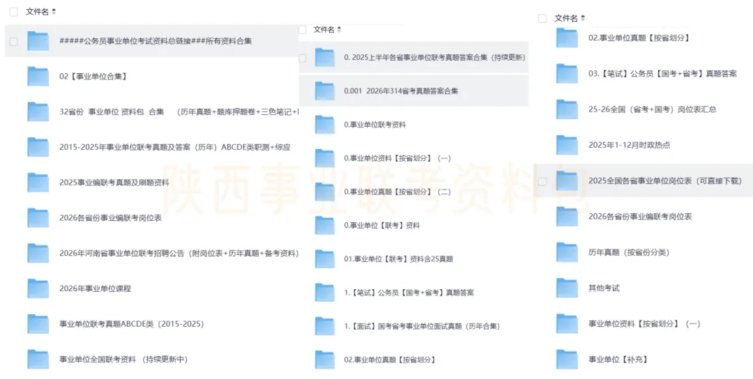 陕西省2026年事业单位真题答案全套资料包PDF版网盘下载(联考+各省份历年+备考资料,职测+综应,ABCDE类) 第1张