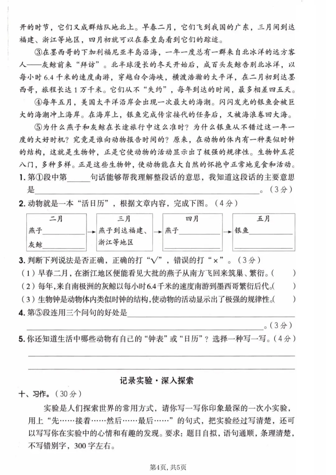 26春三年级下册语文《第三单元检测试卷》共3套含答案,高清电子版可打印 第4张 26春三年级下册语文《第三单元检测试卷》共3套含答案,高清电子版可打印 第4张