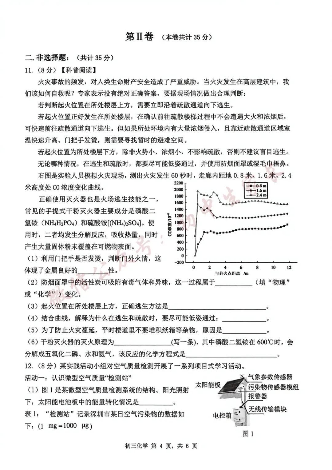 2026年中考化学一模试卷+答案(可打印) 第5张