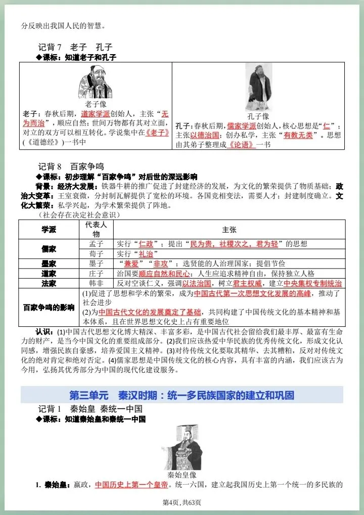 2026中考历史全六册知识点复习提纲,有完整版可打印 第7张