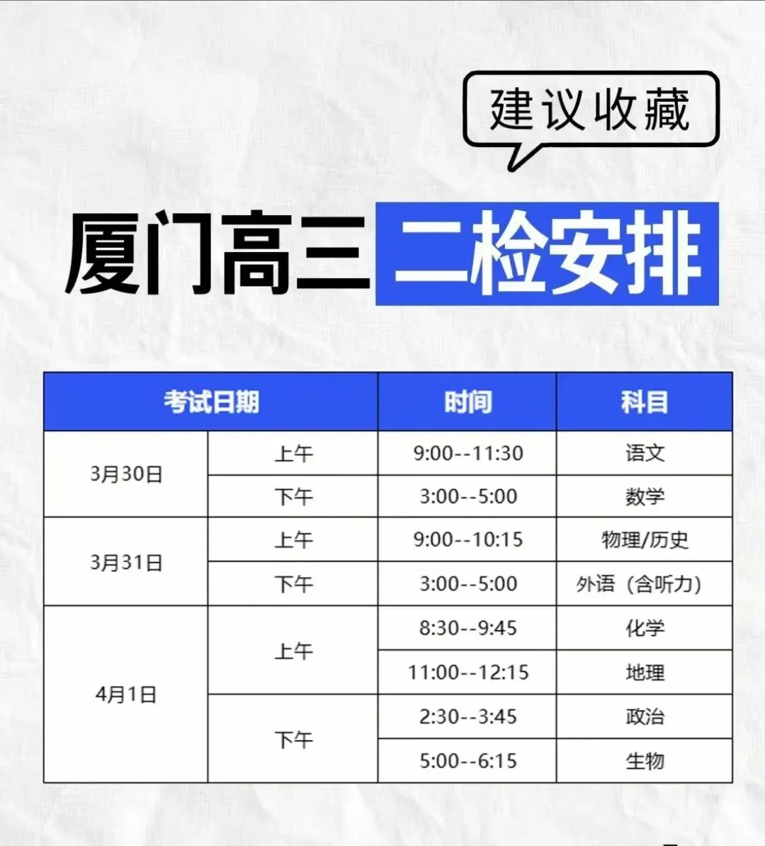 【厦门二检】全网首发试卷解析答案 第1张