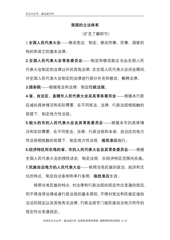 【陕西中考】2026《道德与法治》我国的立法体系 第2张