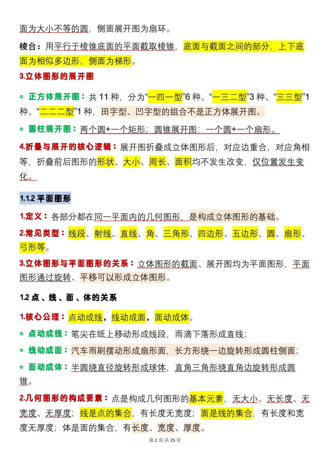 中考数学必背【数学重难点几何图形】,可打印 快收藏 第2张