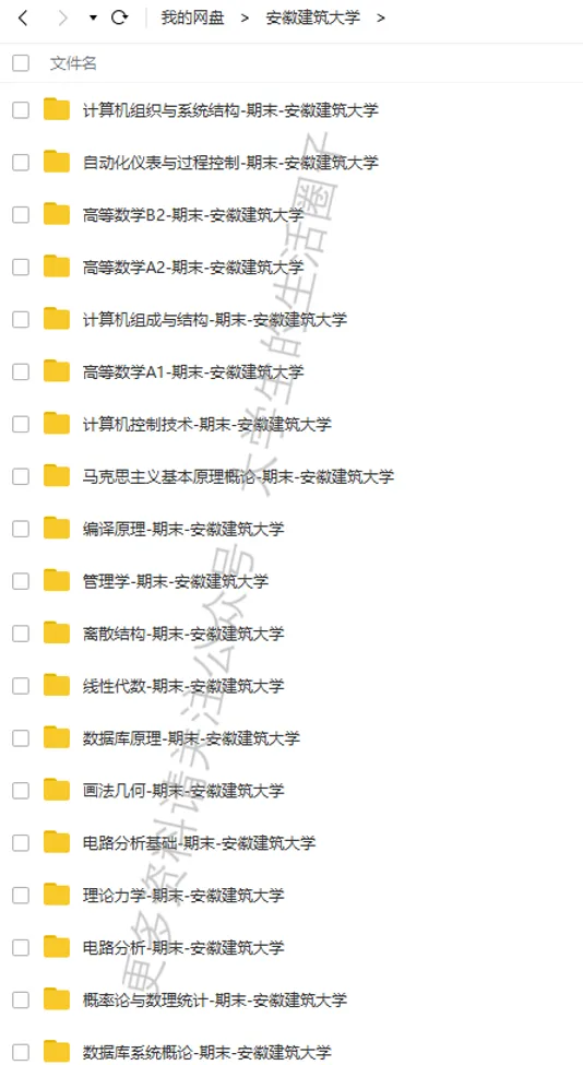 安徽建筑大学期末考试多科目历年试卷真题免费领取,安建大同学的专属福利来了! 第6张