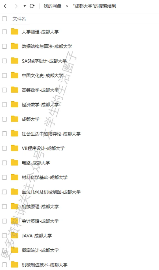 成都大学期末考试多科目历年试卷真题免费领取,成大同学的专属福利来了! 第6张