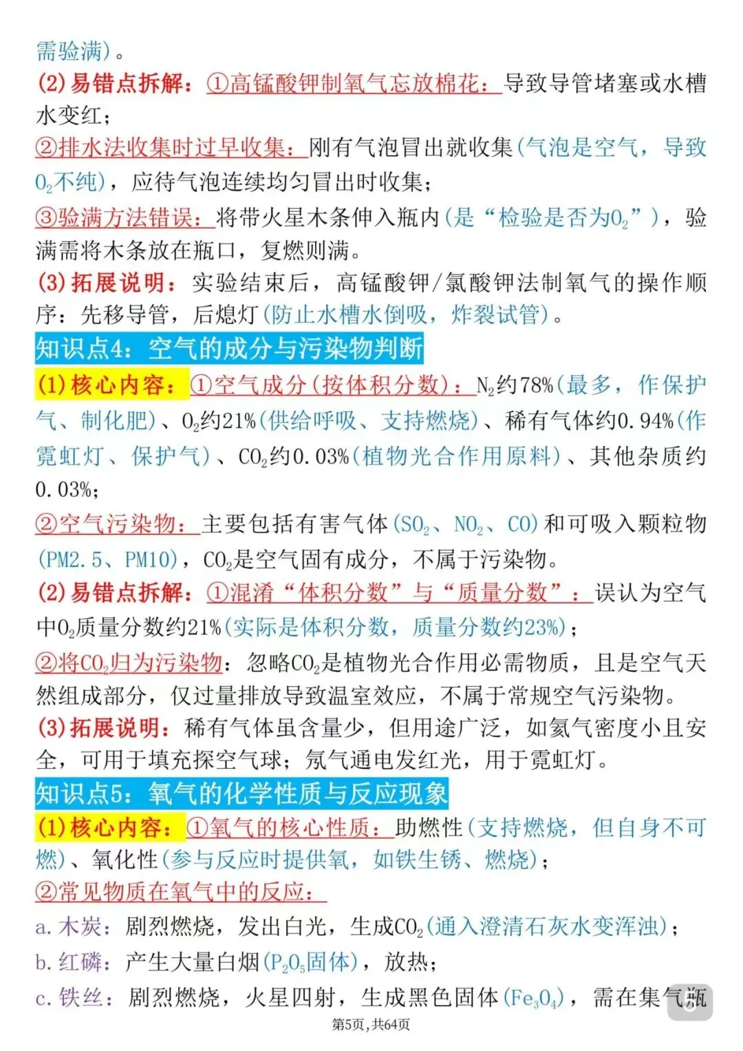 2026中考化学考前必背知识点汇总 第6张