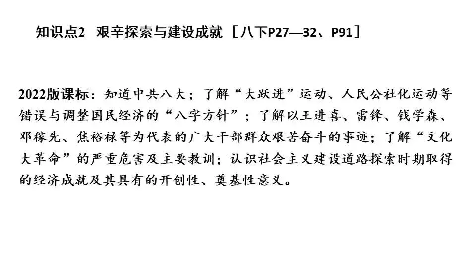 2026年九年级历史中考复习一轮复习中国现代史第二单元社会主义制度的建立与社会主义建设的探索 第7张