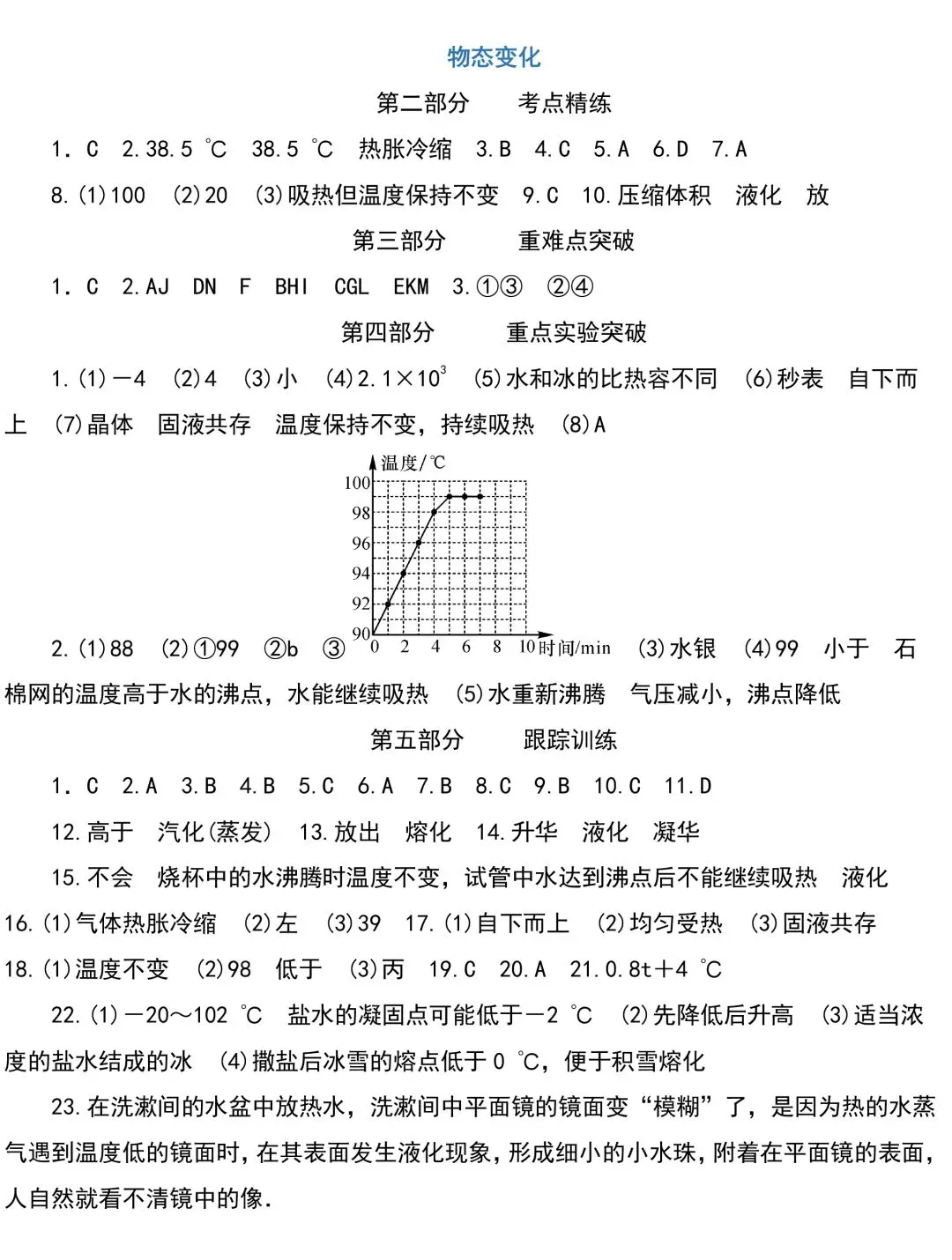 中考物理知识点梳理+考点精练+重难点突破 第42张