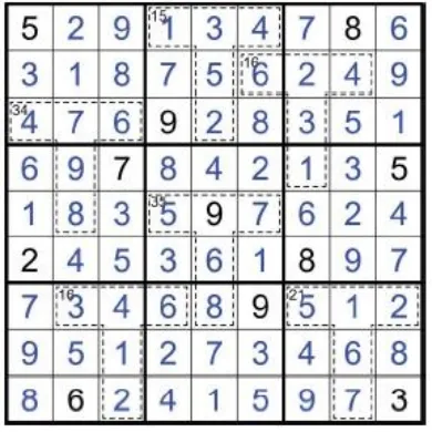 数独竞赛真题-杀手数独:2026年GP竞赛第二轮第10题(分值47) 第2张