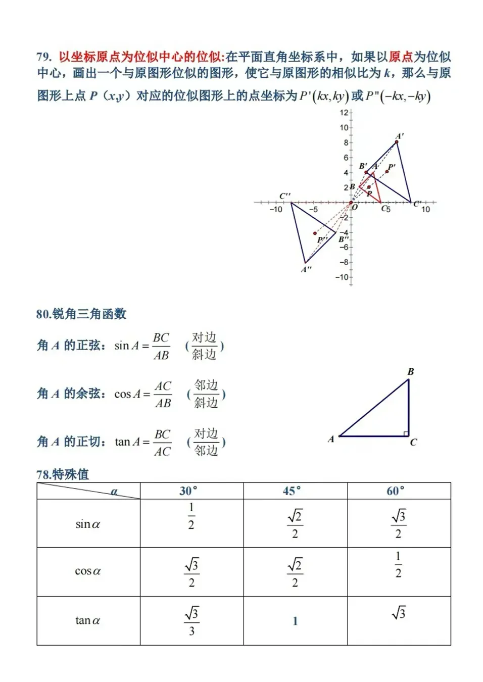 中考数学全面梳理几何定理 第21张
