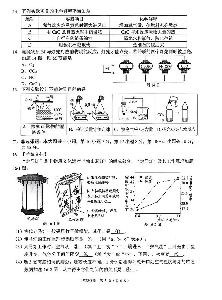 2026广州佛山三月化学模拟试卷 第3张