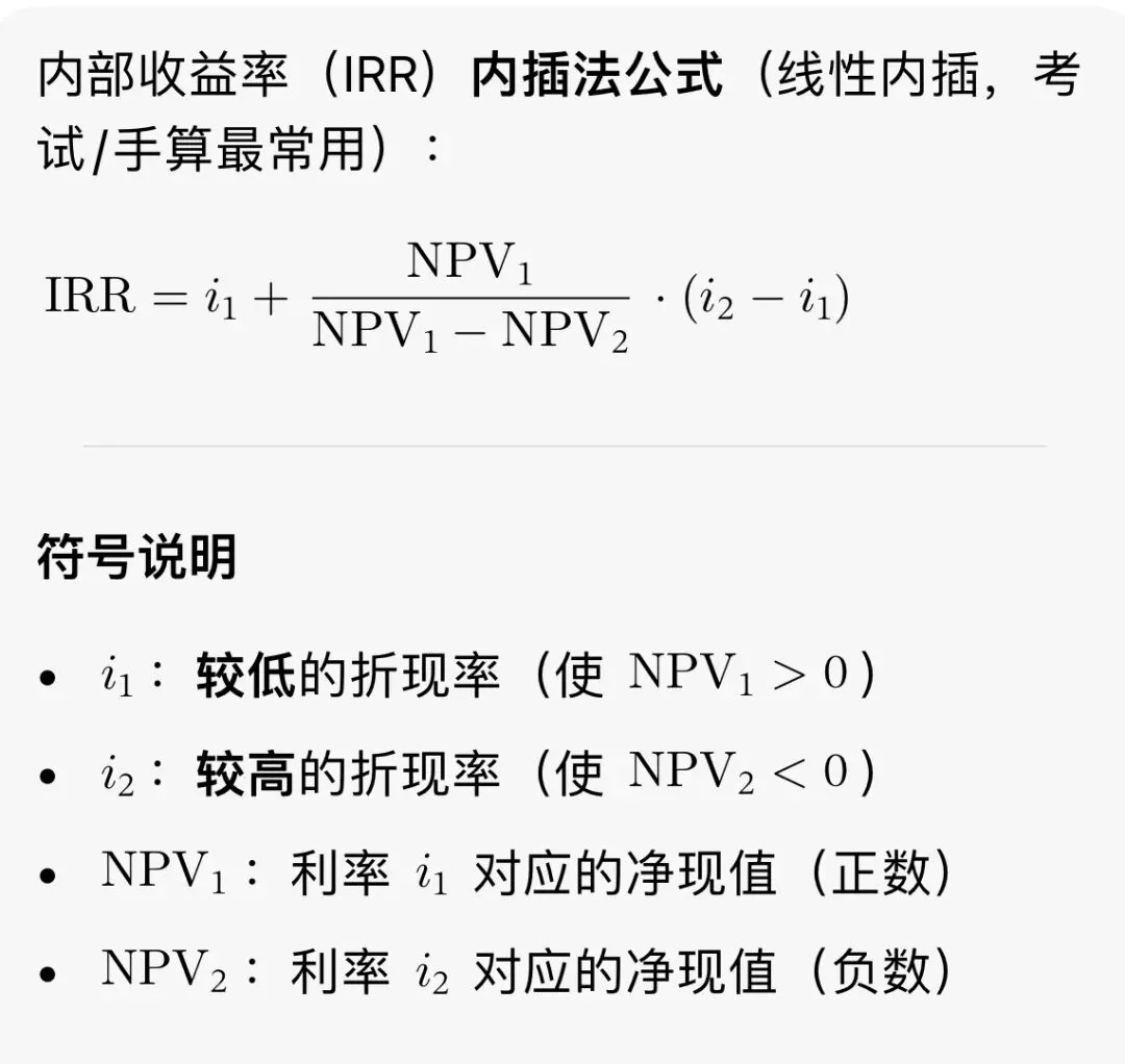 注册土木工程师水利水电工程专业知识真题:用试算内插公式法可求得该项目的财务内部收益率约为( ) 第2张