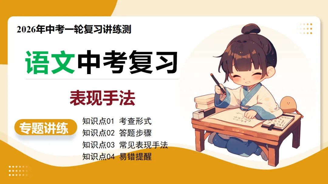 2026年中考复习古诗词阅读第2讲《表现手法》讲练测 第2张