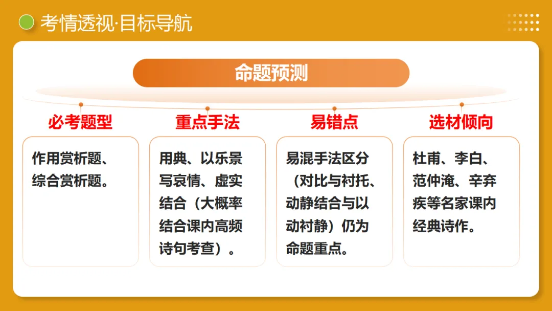 2026年中考复习古诗词阅读第2讲《表现手法》讲练测 第7张