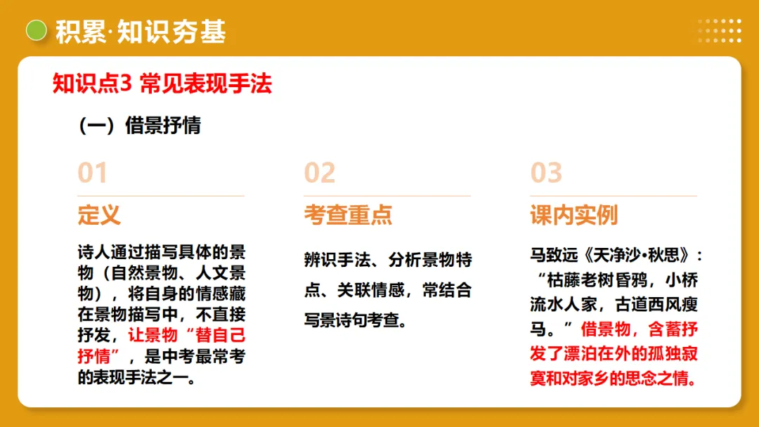 2026年中考复习古诗词阅读第2讲《表现手法》讲练测 第16张
