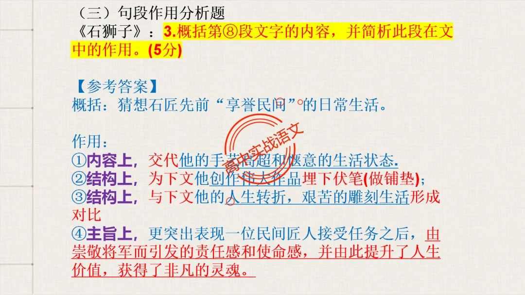 【深度整合】散文【八大考点】真题实例讲透(结构思路+内容要点+形象语言+手法文体+标题意蕴等) 第74张