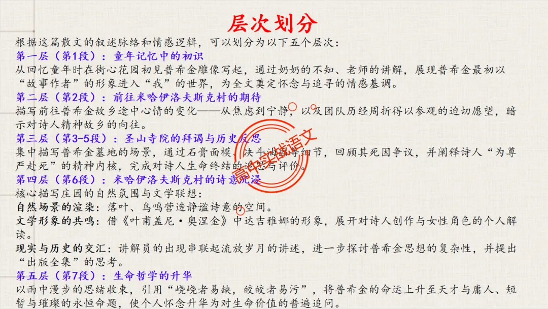 【深度整合】散文【八大考点】真题实例讲透(结构思路+内容要点+形象语言+手法文体+标题意蕴等) 第107张