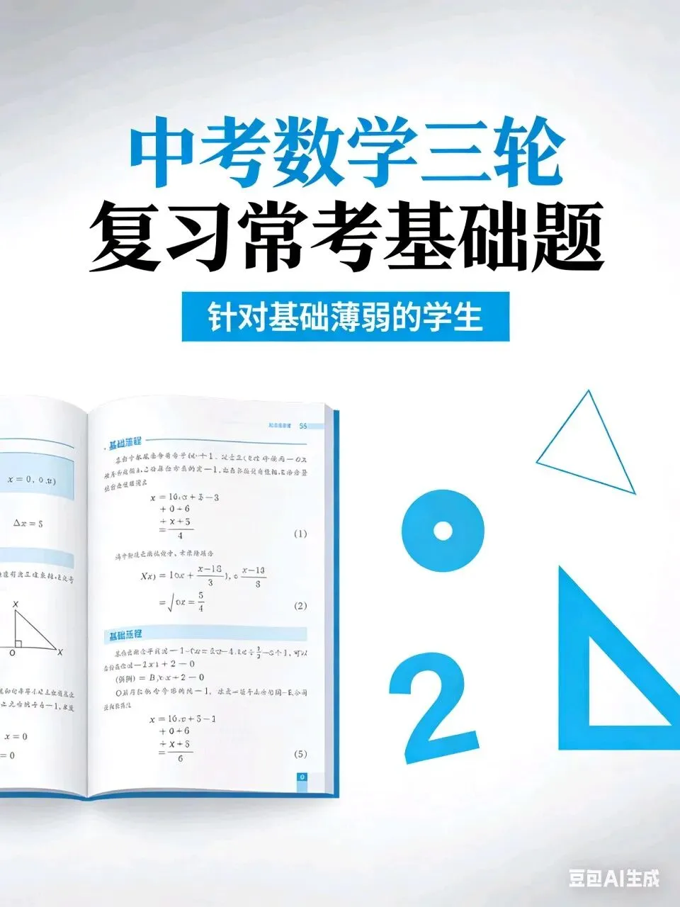 中考数学基本功——回归教材#中考数学基础题 #数学基本功训练 #回归教材学习 #不变应万变策略 第1张