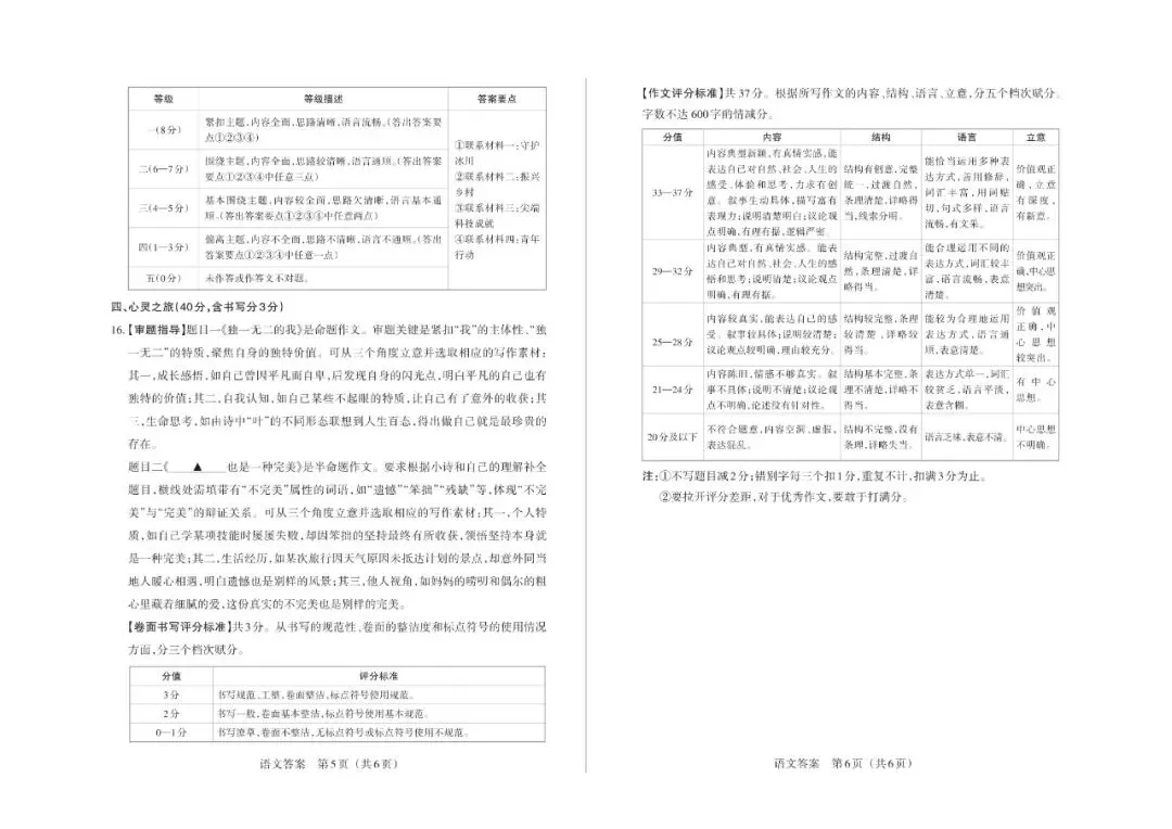 语文|2026春山西中考百校联考试卷及答案 第11张