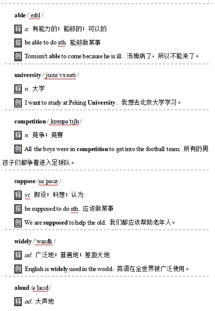 2026中考英语总复习核心词汇识记手册,打印一份吃透了,保证孩子基础不扣分! 第11张