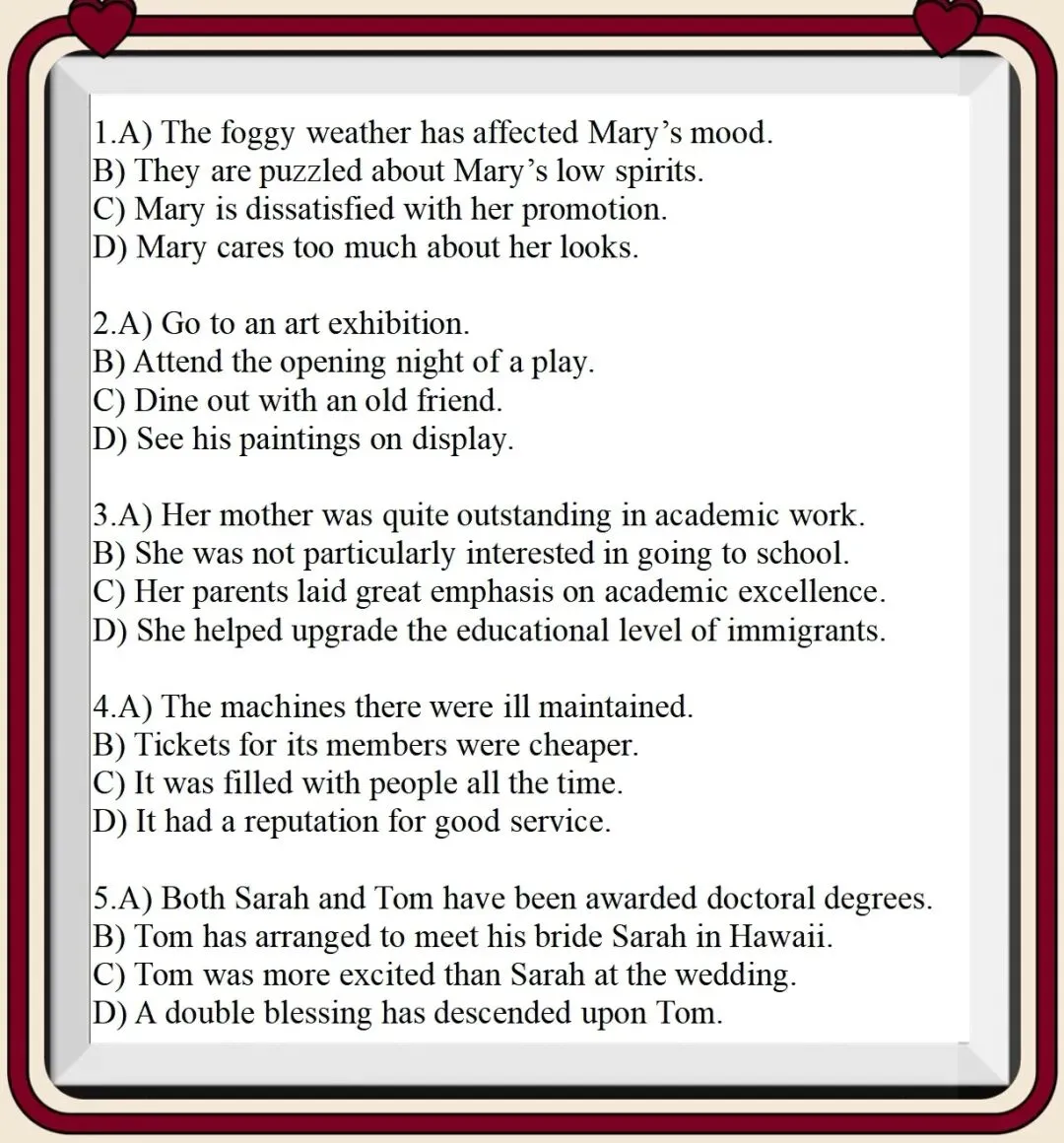 大学英语六级听力真题精讲:经典短对话复盘与解析 第3张