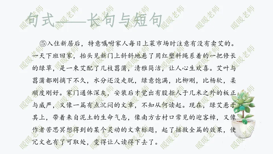 中考复习——记叙文题型与技巧-赏析类(句式) 课件89页 第10张