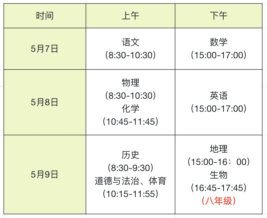 速存!2026福建中考时间线+中考中招+统考安排一览 第8张