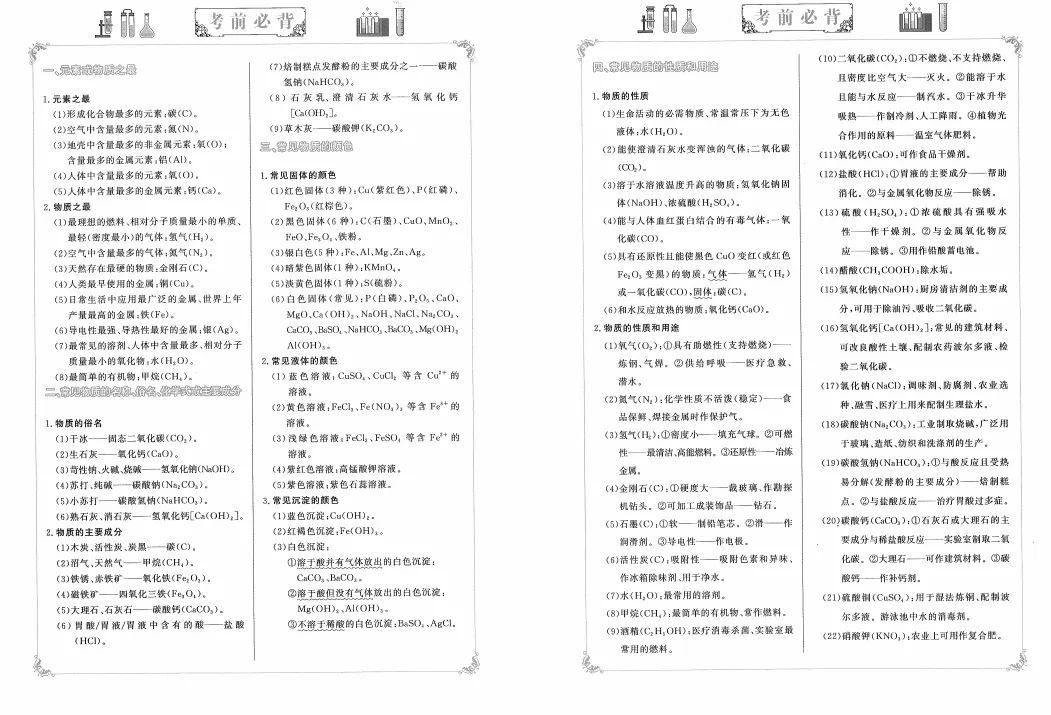 【九下教辅】2026诚成题库 中考模拟领航卷化学 含答案 第5张
