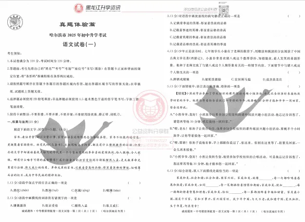 【九下教辅】2026诚成题库 中考模拟领航卷语文 含答案 第7张