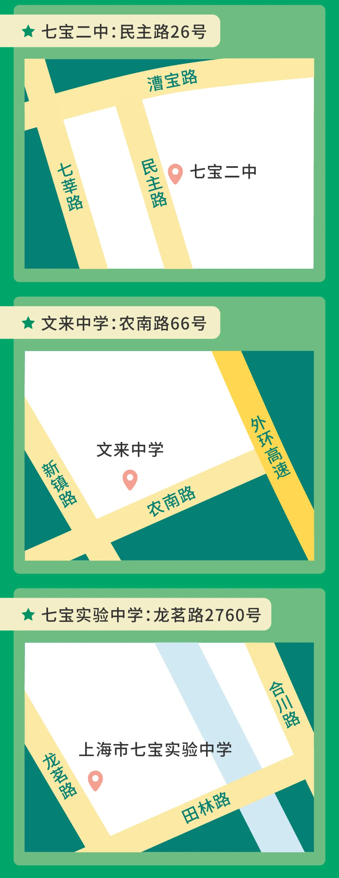 中考明天开始,上海16个区考场周边交通信息公布! 第138张