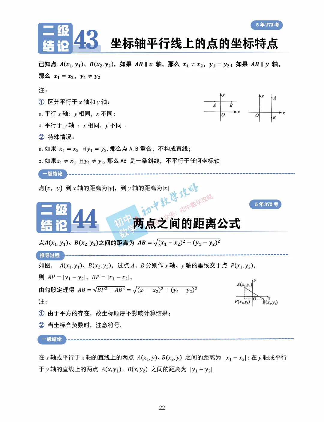 中考数学常用二级结论汇编,掌握后解题快又准! 第24张
