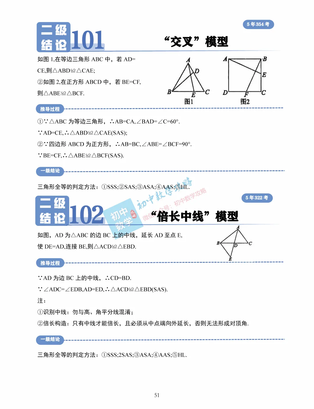中考数学常用二级结论汇编,掌握后解题快又准! 第53张