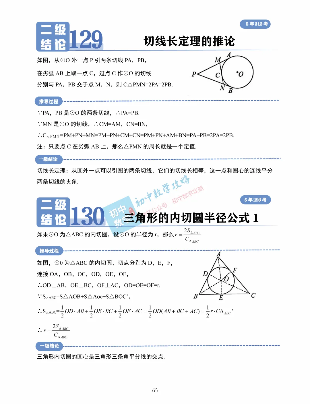 中考数学常用二级结论汇编,掌握后解题快又准! 第67张