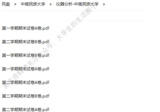 中南民族大学期末考试多科目历年试卷真题免费领取,中南民大同学的专属福利来了! 第8张