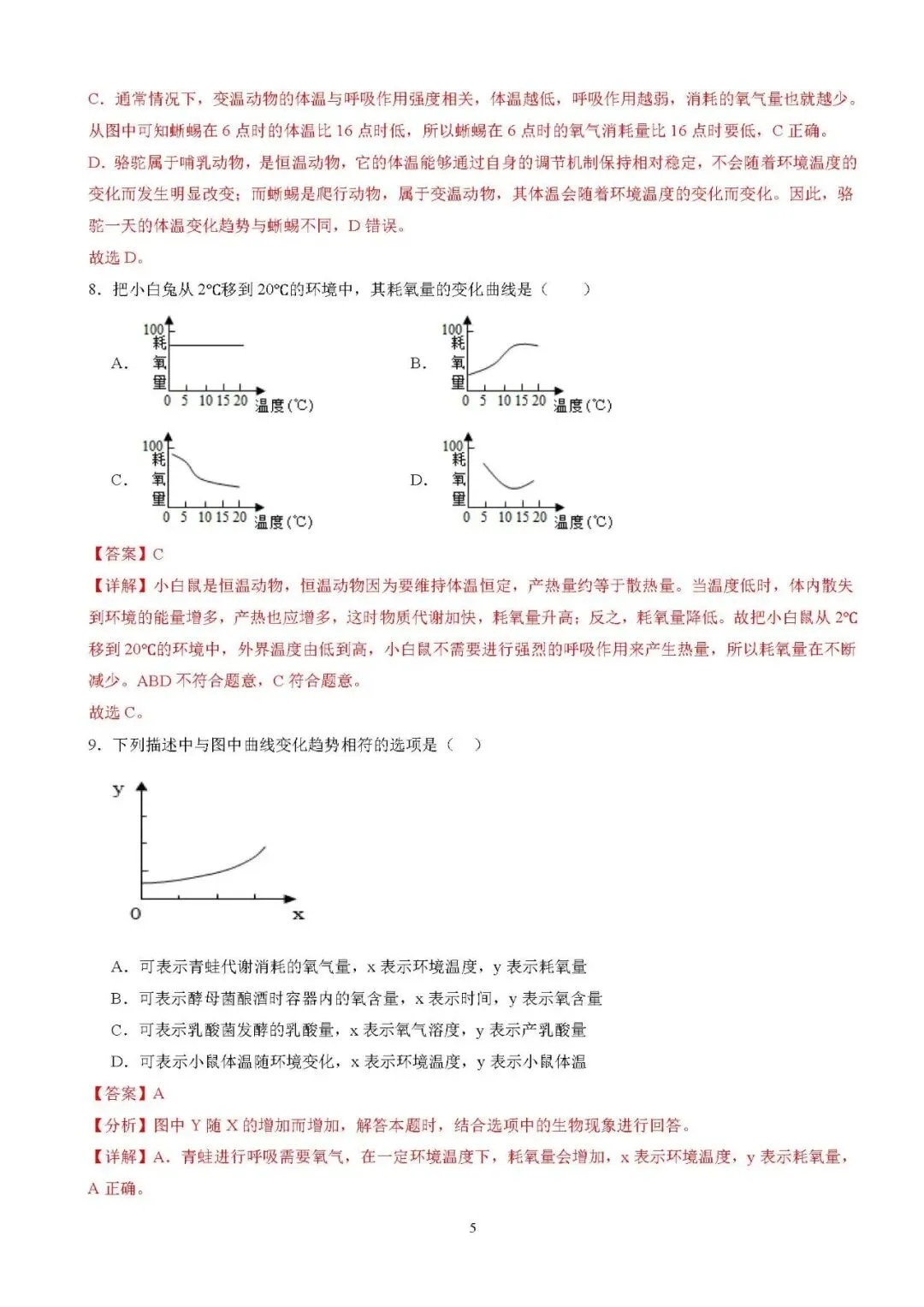 中考生物曲线图专项突破(答案版+填空版) 第16张 中考生物曲线图专项突破(答案版+填空版) 第16张