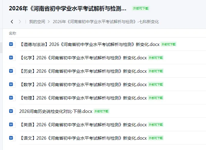 【中考备考】2026年《河南省初中学业水平考试解析与检测》七科新变化(文末可下载) 第2张 【中考备考】2026年《河南省初中学业水平考试解析与检测》七科新变化(文末可下载) 第2张