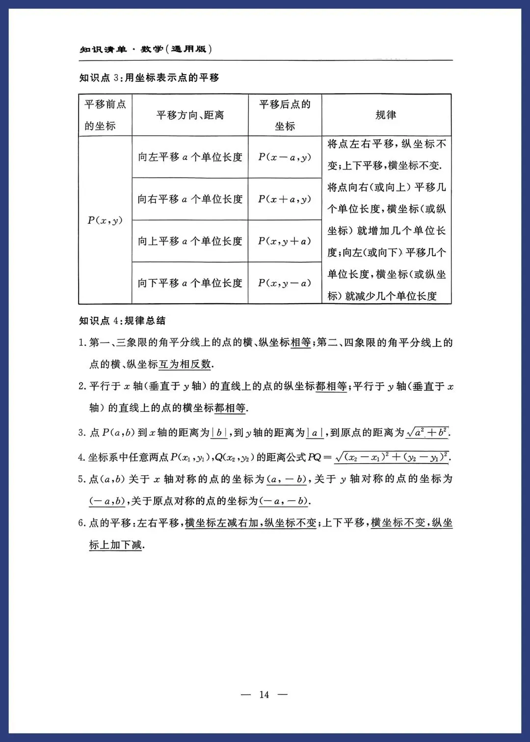 中考数学知识清单(通用版) 第14张
