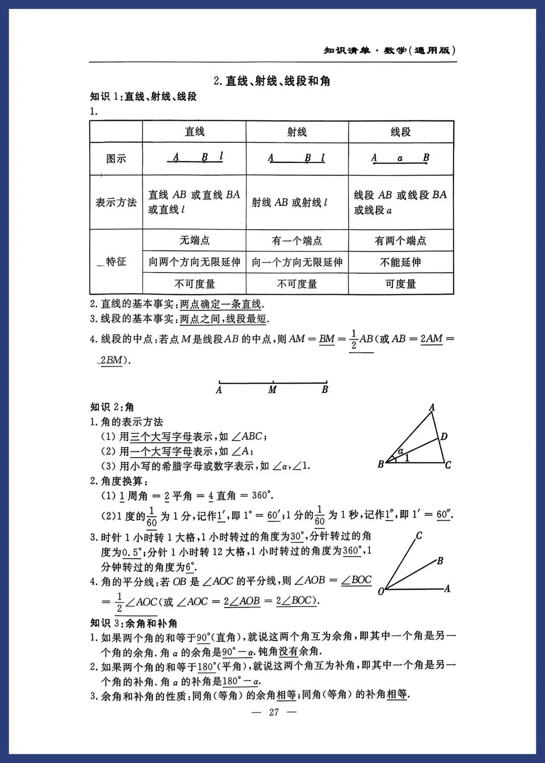 中考数学知识清单(通用版) 第26张