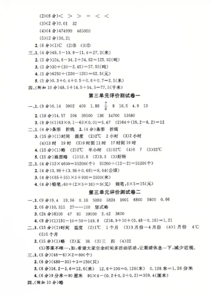 上海4下数学:教材同步金试卷(含答案+解析) 第12张