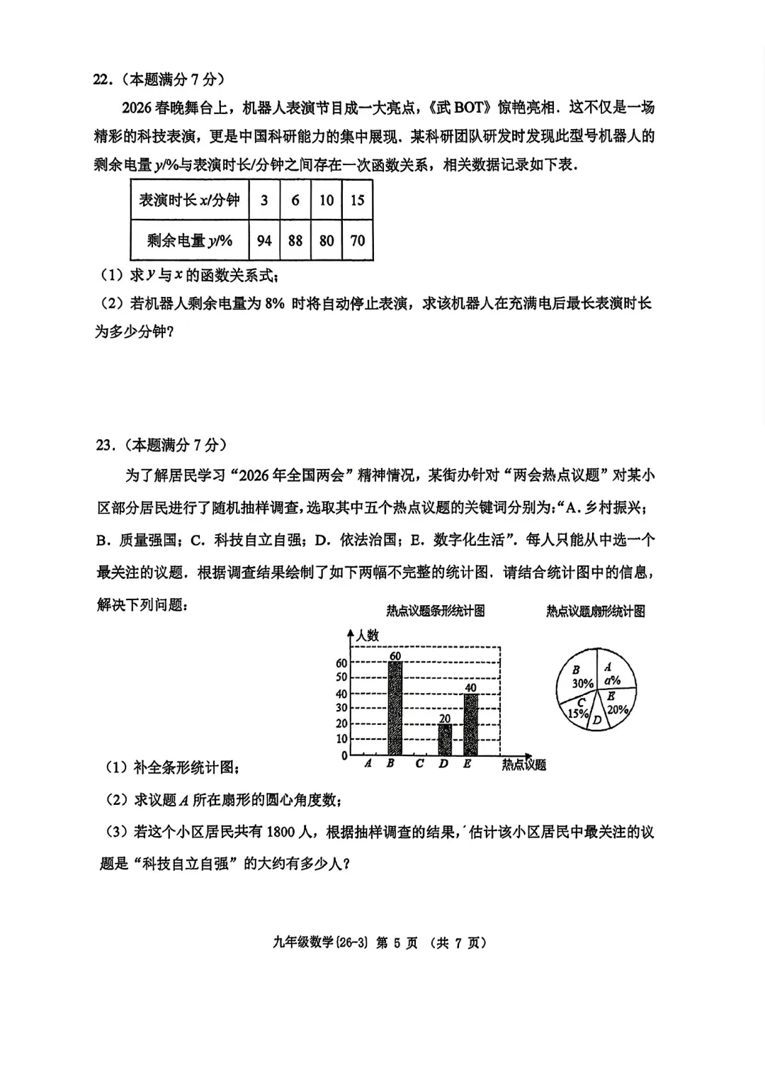 2026届陕西中考西工大附中第三次模拟考试数学&英语&历史【校内原卷】 第5张
