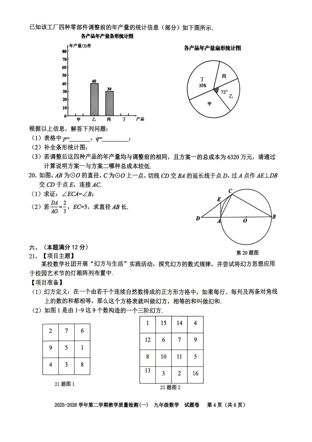 合肥市包河区2026年初三一模数理化试卷及答案 第5张
