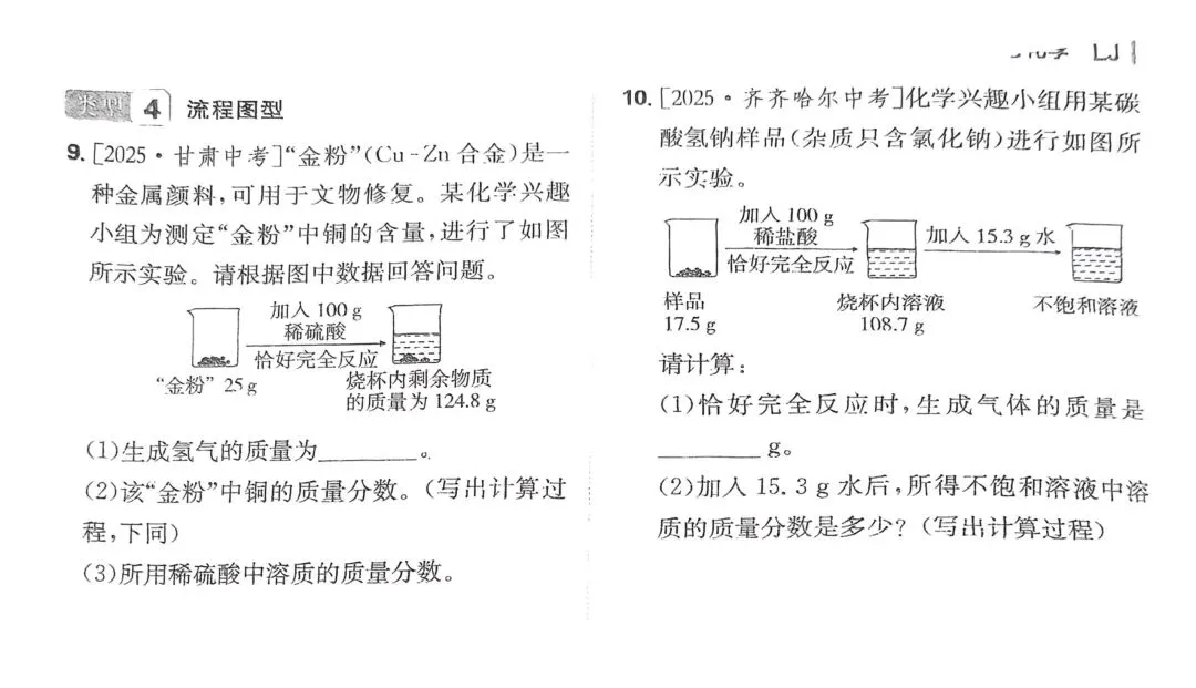中考化学题型七(化学计算题) 第5张