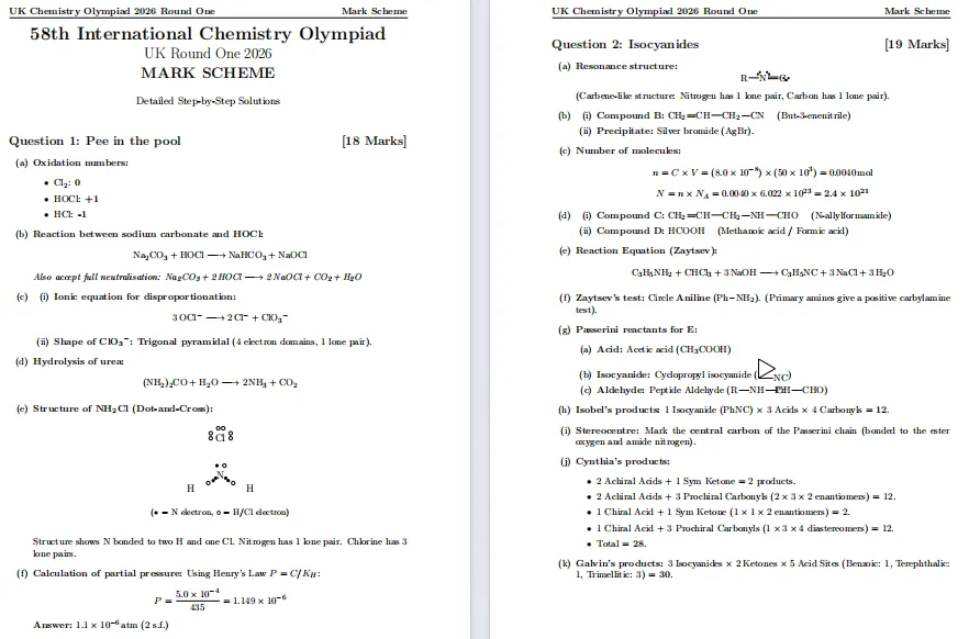 考后速领!2026年UKCHO竞赛真题+答案解析PDF免费领~ 第6张