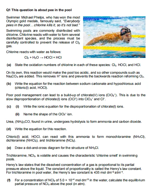 【免费领】2026年UKCHO化学竞赛真题+答案 第3张