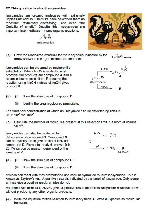 【免费领】2026年UKCHO化学竞赛真题+答案 第4张
