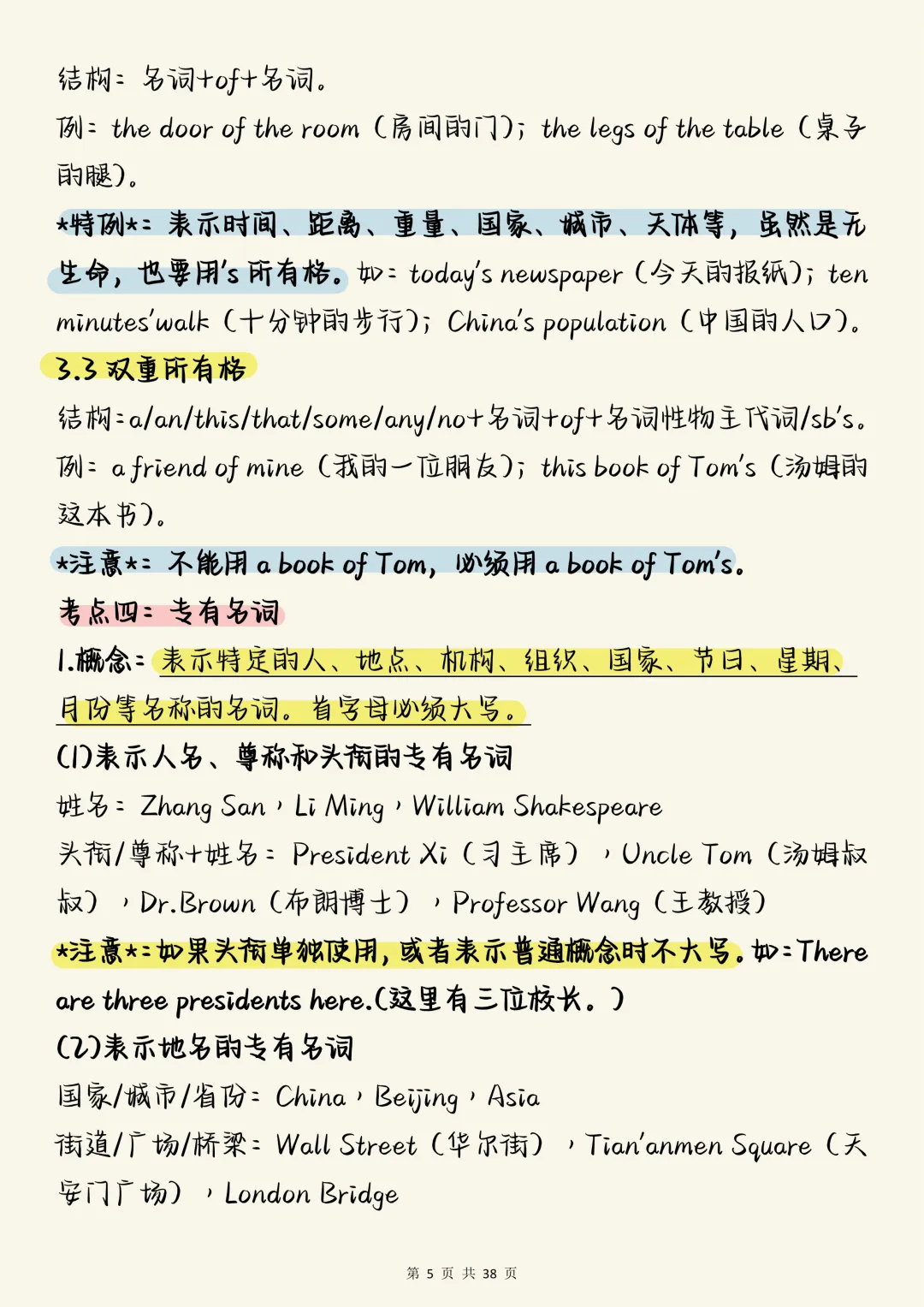 中考英语必背【初中英语语法核心考点全解】,可打印 快收藏 第5张