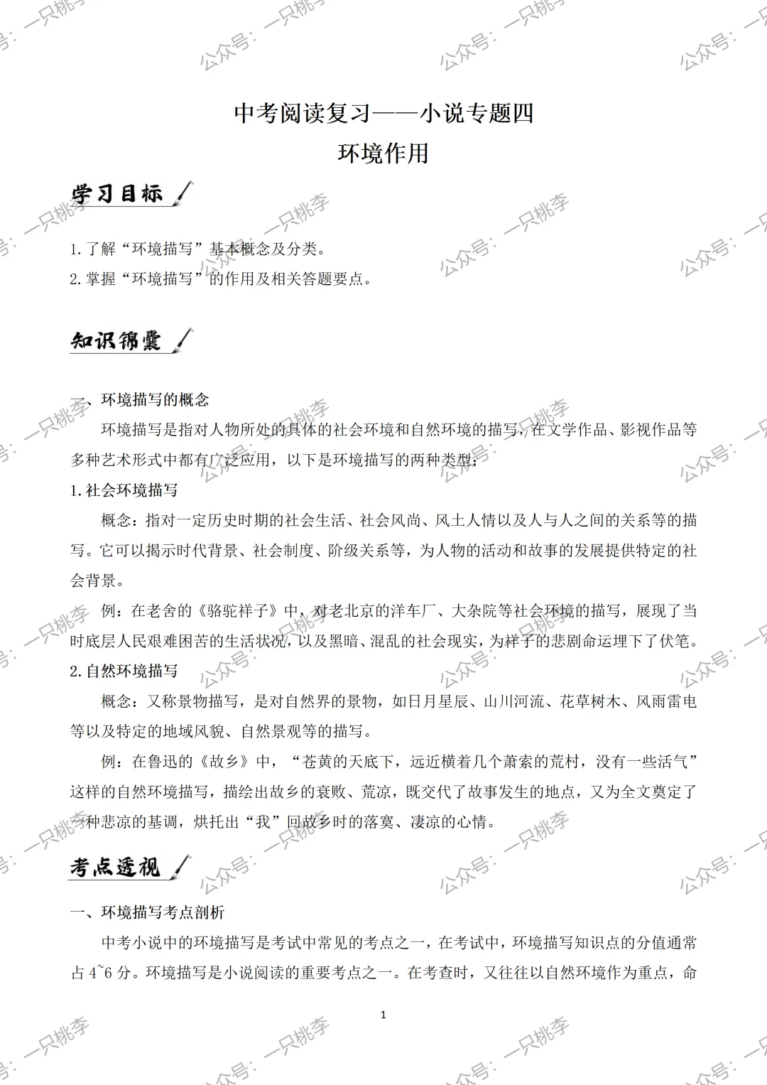 中考复习 | 中考语文小说阅读理解专题四:环境作用 第17张 中考复习 | 中考语文小说阅读理解专题四:环境作用 第17张