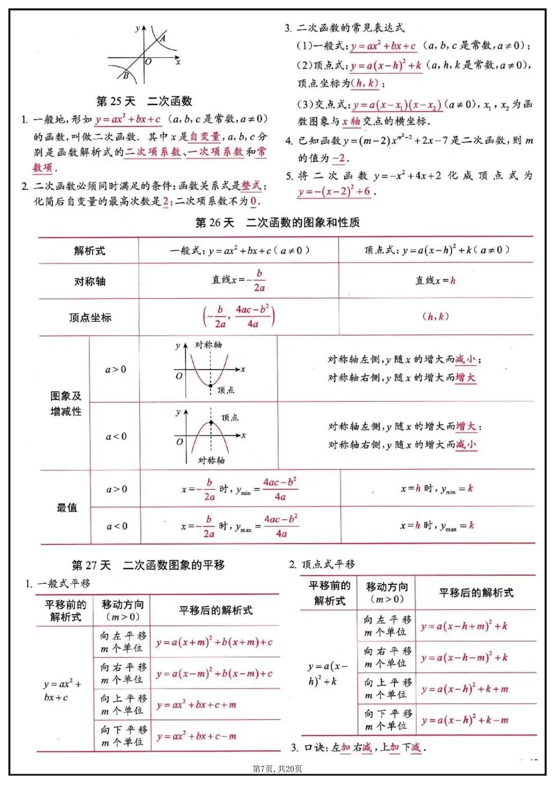 2026中考数学知识点每日背记清单 第7张