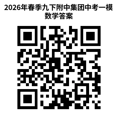 2026年春季九下附中集团中考一模数学试卷与答案 第10张